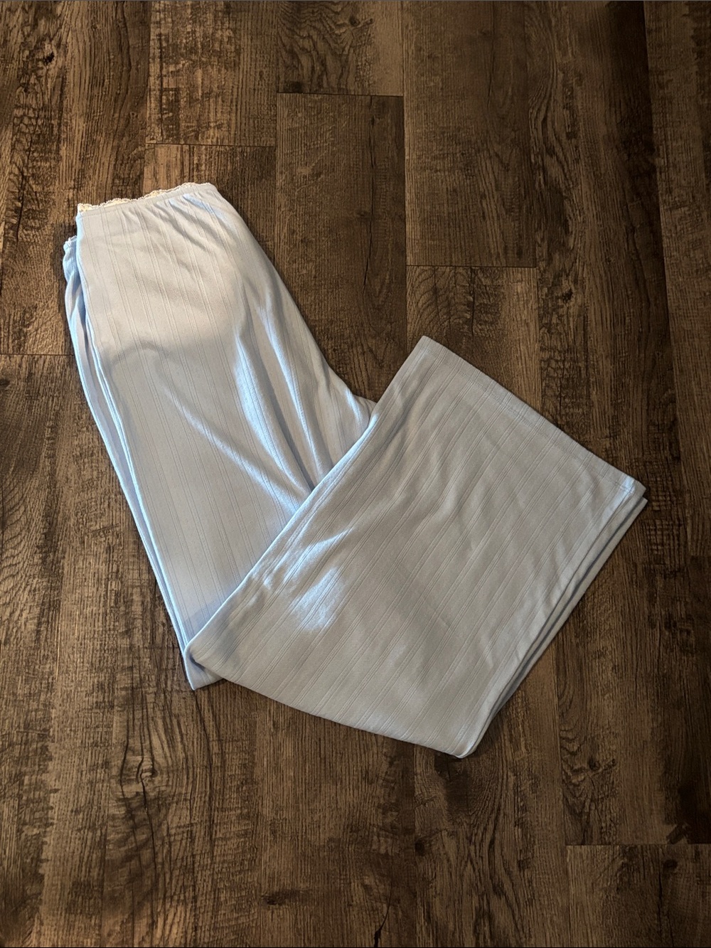 Abercrombie & Fitch Wide Leg Pajama Pants - Light Blue - Size Medium